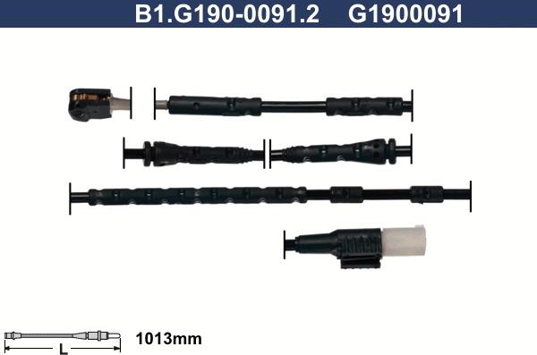 Galfer B1.G190-0091.2 - Contact d'avertissement, usure des plaquettes de frein cwaw.fr