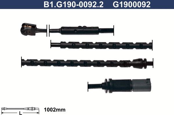 Galfer B1.G190-0092.2 - Contact d'avertissement, usure des plaquettes de frein cwaw.fr