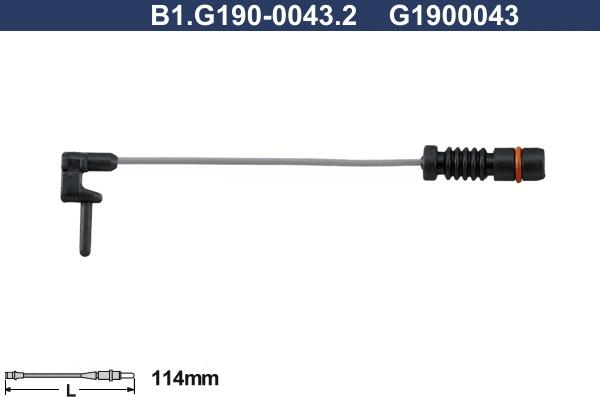 Galfer B1.G190-0043.2 - Contact d'avertissement, usure des plaquettes de frein cwaw.fr