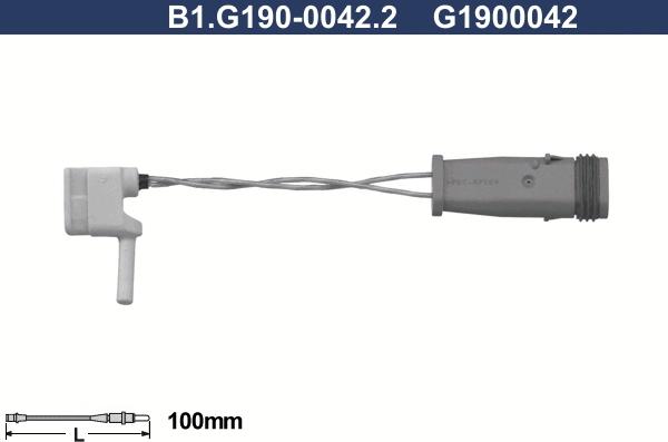 Galfer B1.G190-0042.2 - Contact d'avertissement, usure des plaquettes de frein cwaw.fr