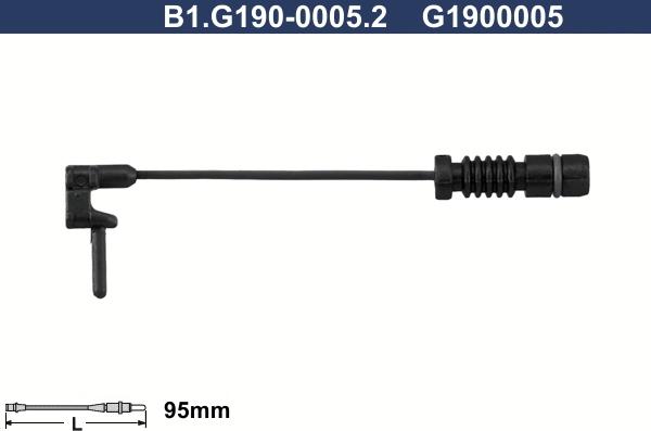 Galfer B1.G190-0005.2 - Contact d'avertissement, usure des plaquettes de frein cwaw.fr