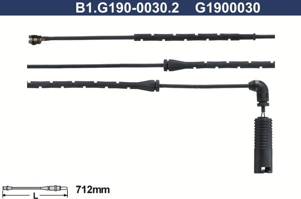 Galfer B1.G190-0030.2 - Contact d'avertissement, usure des plaquettes de frein cwaw.fr