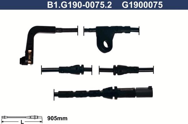 Galfer B1.G190-0075.2 - Contact d'avertissement, usure des plaquettes de frein cwaw.fr