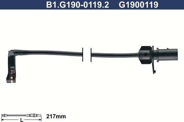 Galfer B1.G190-0119.2 - Contact d'avertissement, usure des plaquettes de frein cwaw.fr