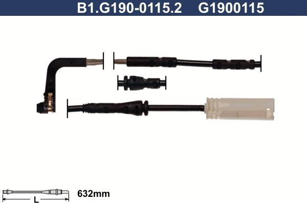 Galfer B1.G190-0115.2 - Contact d'avertissement, usure des plaquettes de frein cwaw.fr