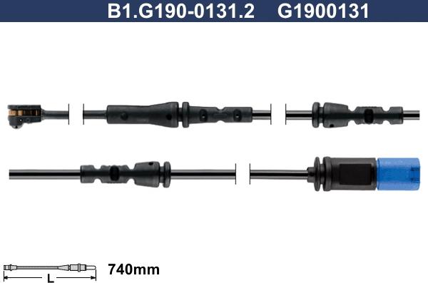 Galfer B1.G190-0131.2 - Contact d'avertissement, usure des plaquettes de frein cwaw.fr