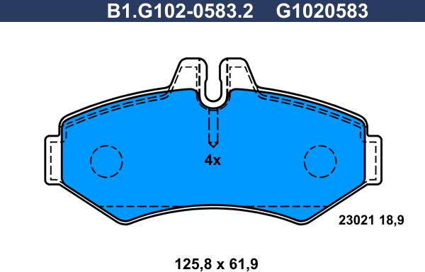 Galfer B1.G102-0583.2 - Kit de plaquettes de frein, frein à disque cwaw.fr