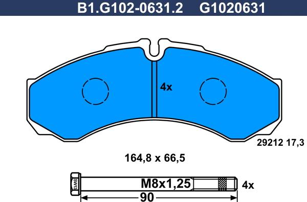 Galfer B1.G102-0631.2 - Kit de plaquettes de frein, frein à disque cwaw.fr