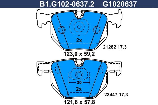 Galfer B1.G102-0637.2 - Kit de plaquettes de frein, frein à disque cwaw.fr