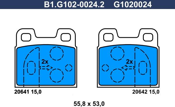 Galfer B1.G102-0024.2 - Kit de plaquettes de frein, frein à disque cwaw.fr