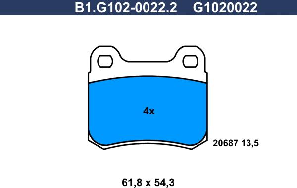 Galfer B1.G102-0022.2 - Kit de plaquettes de frein, frein à disque cwaw.fr