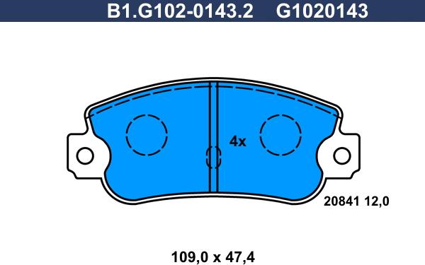 Galfer B1.G102-0143.2 - Kit de plaquettes de frein, frein à disque cwaw.fr