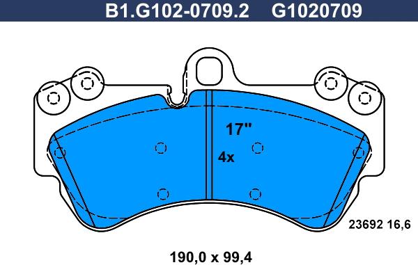 Galfer B1.G102-0709.2 - Kit de plaquettes de frein, frein à disque cwaw.fr