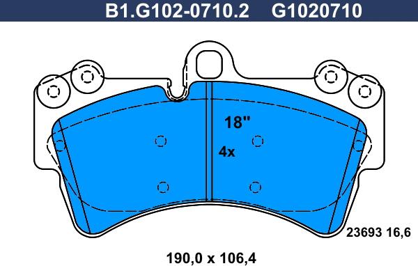 Galfer B1.G102-0710.2 - Kit de plaquettes de frein, frein à disque cwaw.fr