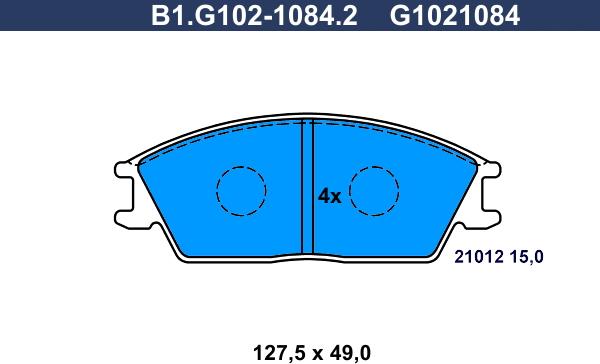 Galfer B1.G102-1084.2 - Kit de plaquettes de frein, frein à disque cwaw.fr