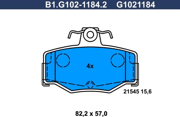 Galfer B1.G102-1184.2 - Kit de plaquettes de frein, frein à disque cwaw.fr