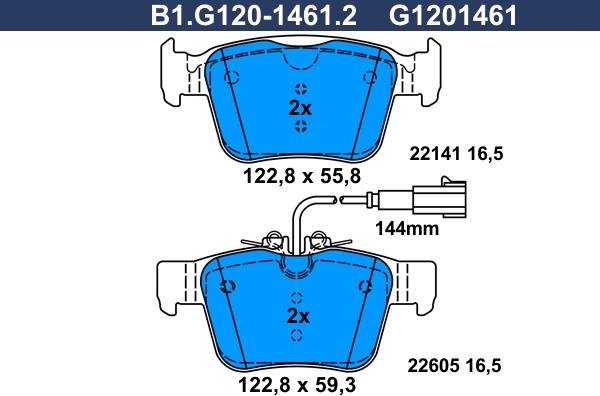 Galfer B1G12014612 - Kit de plaquettes de frein, frein à disque cwaw.fr