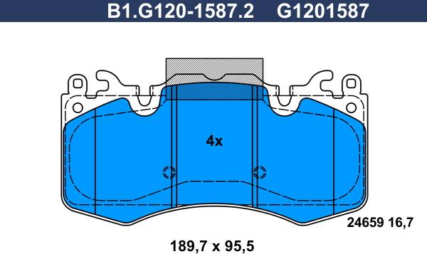 Galfer B1.G120-1587.2 - Kit de plaquettes de frein, frein à disque cwaw.fr