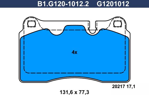 Galfer B1.G120-1012.2 - Kit de plaquettes de frein, frein à disque cwaw.fr