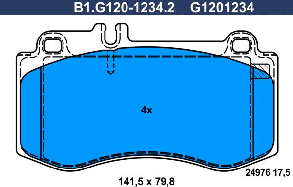 Galfer B1.G120-1234.2 - Kit de plaquettes de frein, frein à disque cwaw.fr