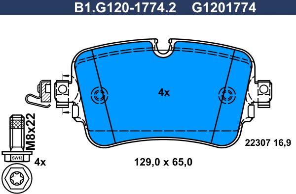 Galfer B1G12017742 - Kit de plaquettes de frein, frein à disque cwaw.fr