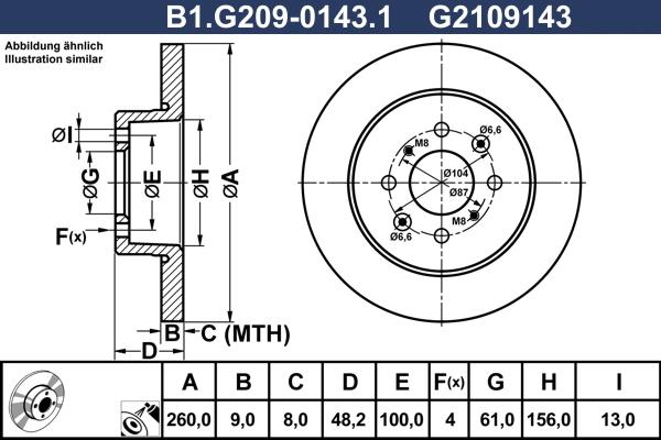 Galfer B1.G209-0143.1 - Disque de frein cwaw.fr