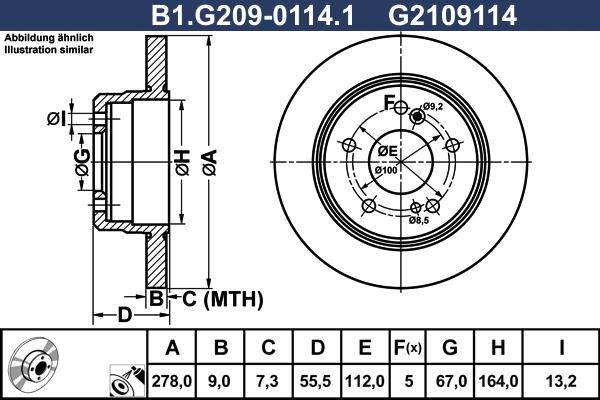 Galfer B1.G209-0114.1 - Disque de frein cwaw.fr