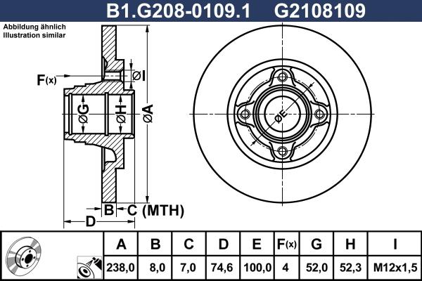 Galfer B1.G208-0109.1 - Disque de frein cwaw.fr