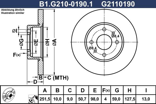 Galfer B1.G210-0190.1 - Disque de frein cwaw.fr