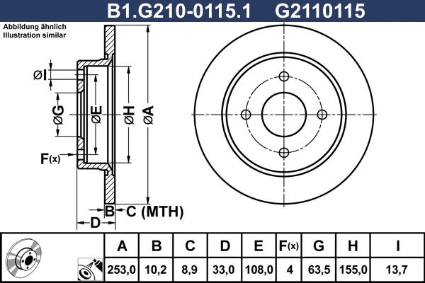 Galfer B1.G210-0115.1 - Disque de frein cwaw.fr