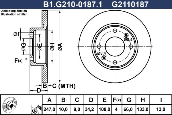 Galfer B1.G210-0187.1 - Disque de frein cwaw.fr