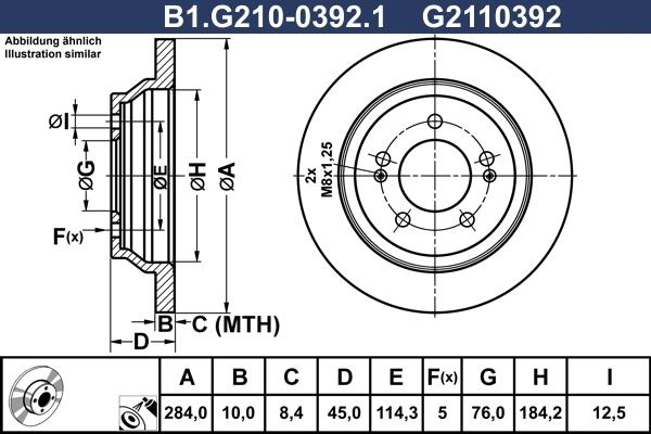 Galfer B1.G210-0392.1 - Disque de frein cwaw.fr