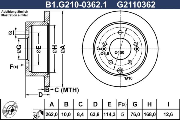 Galfer B1.G210-0362.1 - Disque de frein cwaw.fr