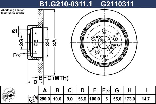 Galfer B1.G210-0311.1 - Disque de frein cwaw.fr