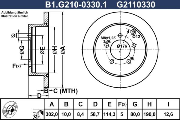 Galfer B1.G210-0330.1 - Disque de frein cwaw.fr