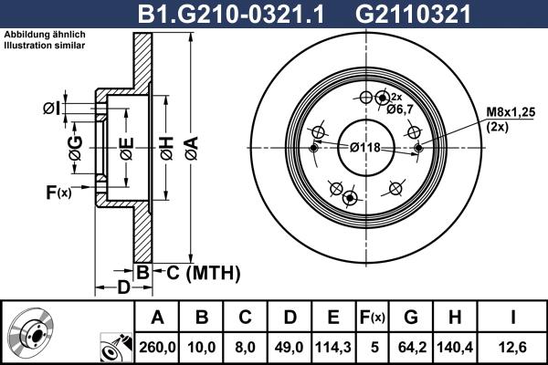 Galfer B1.G210-0321.1 - Disque de frein cwaw.fr