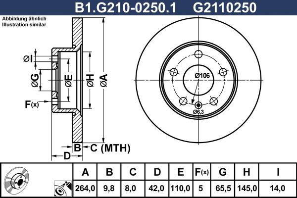 Galfer B1.G210-0250.1 - Disque de frein cwaw.fr