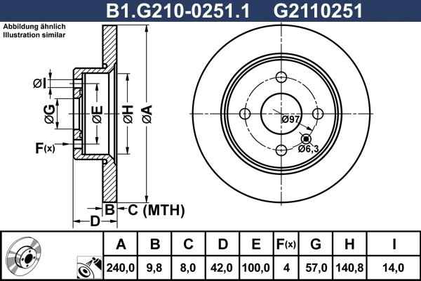 Galfer B1.G210-0251.1 - Disque de frein cwaw.fr