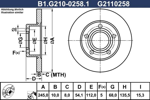 Galfer B1.G210-0258.1 - Disque de frein cwaw.fr