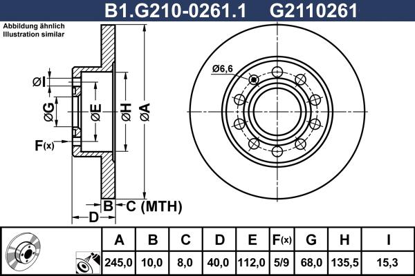 Galfer B1.G210-0261.1 - Disque de frein cwaw.fr