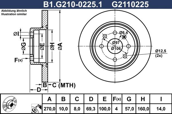 Galfer B1.G210-0225.1 - Disque de frein cwaw.fr