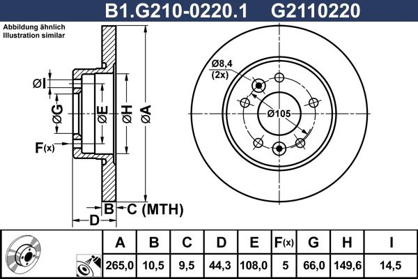 Galfer B1.G210-0220.1 - Disque de frein cwaw.fr