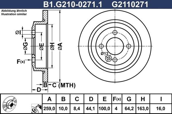 Galfer B1.G210-0271.1 - Disque de frein cwaw.fr