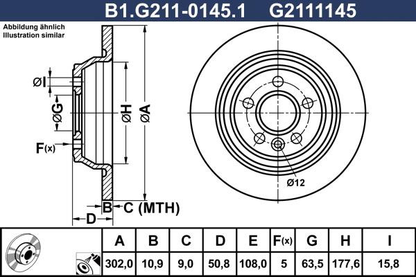 Galfer B1.G211-0145.1 - Disque de frein cwaw.fr