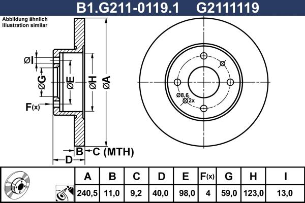 Galfer B1.G211-0119.1 - Disque de frein cwaw.fr