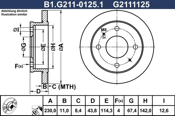 Galfer B1.G211-0125.1 - Disque de frein cwaw.fr