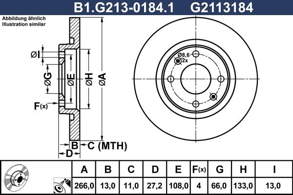 Galfer B1.G213-0184.1 - Disque de frein cwaw.fr