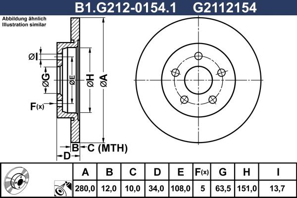 Galfer B1.G212-0154.1 - Disque de frein cwaw.fr