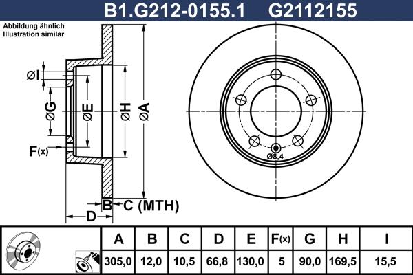 Galfer B1.G212-0155.1 - Disque de frein cwaw.fr