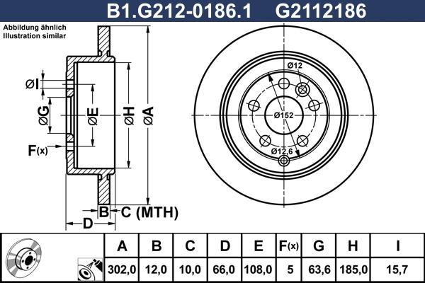 Galfer B1.G212-0186.1 - Disque de frein cwaw.fr